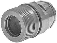 Exemplarische Darstellung: Schnellverschluss-Schraubkupplung mit Rohranschluss ISO 8434-1, Muffe