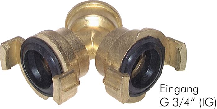 Exemplary representation: Manifold for garden hose quick coupling, GKY 34 MS