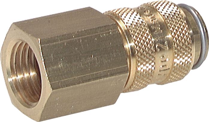 Exemplary representation: Coupling sockets with female thread, brass