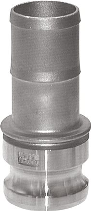Exemplary representation: Quick coupling plug with grommet, stainless steel (1.4408)