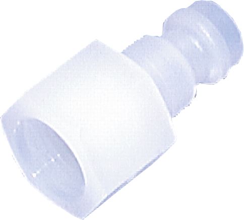 Exemplarische Darstellung: Kupplungsstecker mit Gewindeanschluss, PVDF