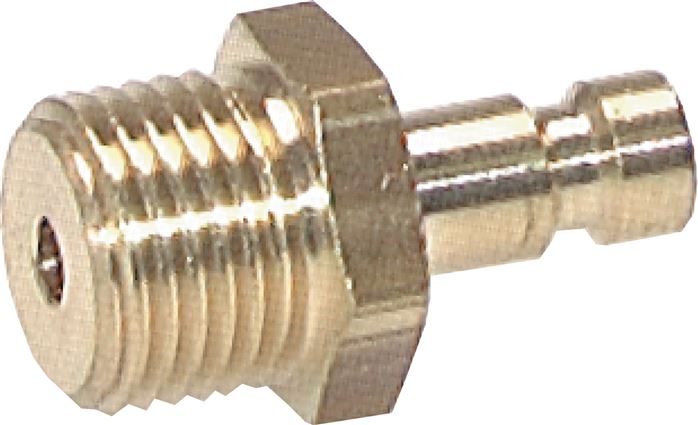 Exemplary representation: Coupling plug with male thread, brass