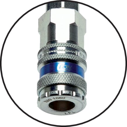 detailed view: Connection 2 (CEJN safety coupling socket)
