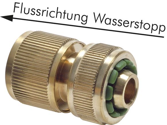 Exemplary representation: Coupling plug with hose connection, brass
